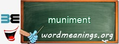 WordMeaning blackboard for muniment